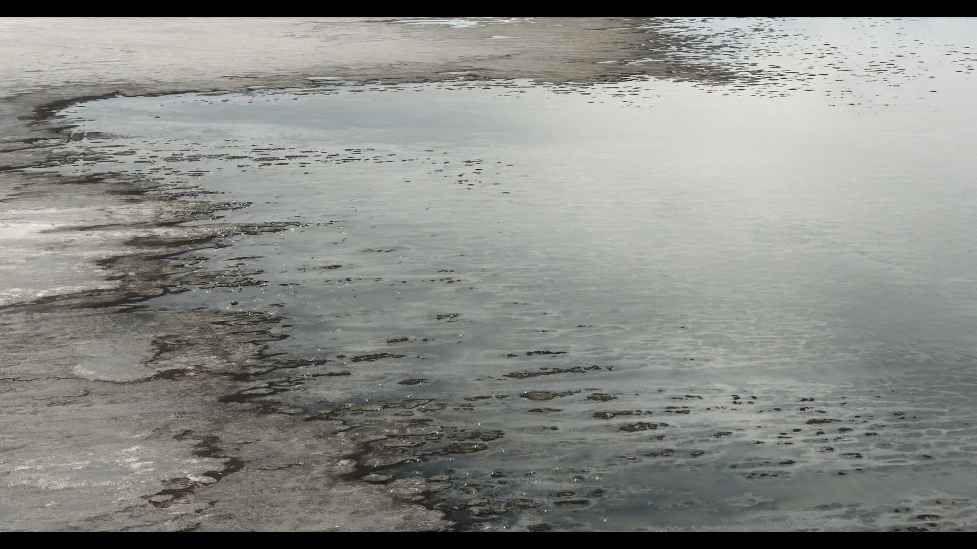 Image of a lake as part of the film 