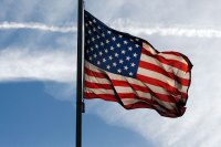 A view of a U.S. flag.