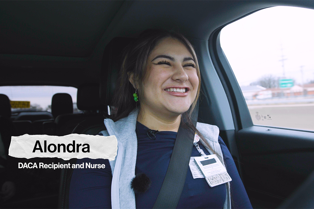An image of Alondra, a DACA recipient and nurse