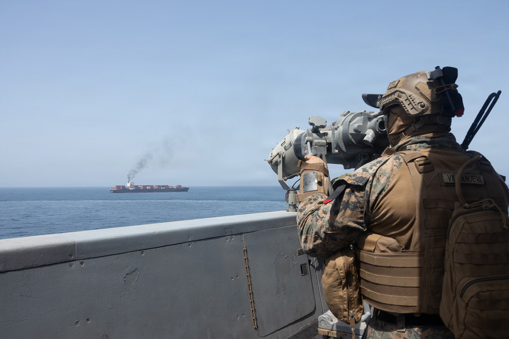 U.S. forces patrol the Arabian Sea