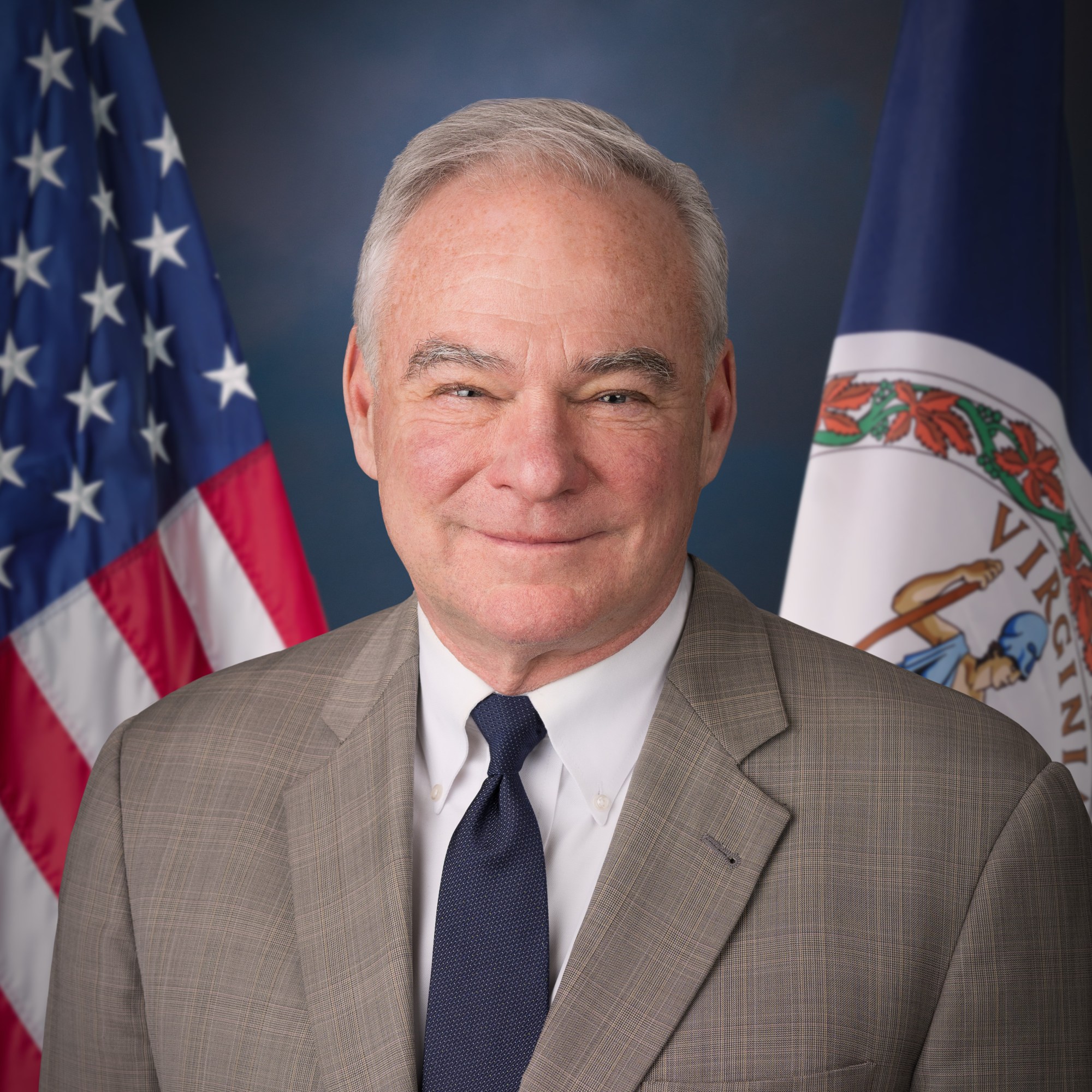 Official headshot of Sen. Tim Kaine